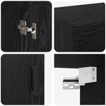 Casa si Gradina - Mobilier - Comode si corpuri - Comode - Usi pentru dulapuri montate pe perete 2 pcs Stejar Negru - Infinity.ro