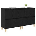Casa si Gradina - Mobilier - Comode si corpuri - Comode - Bufeturi 2 pcs Stejar Negru 60 x 35 x 70 cm Lemn compozit - Infinity.ro