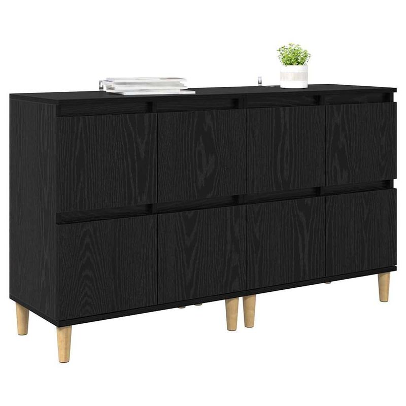 Casa si Gradina - Mobilier - Comode si corpuri - Comode - Bufeturi 2 pcs Stejar Negru 60 x 35 x 70 cm Lemn compozit - Infinity.ro