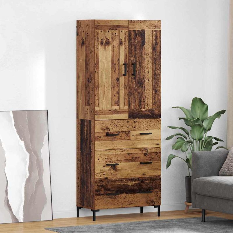 Casa si Gradina - Mobilier - Comode si corpuri - Corpuri bucatarie - Bufet cu sertar Lemn Vechi 69,5 x 34 x 180 cm Lemn compozit - Infinity.ro
