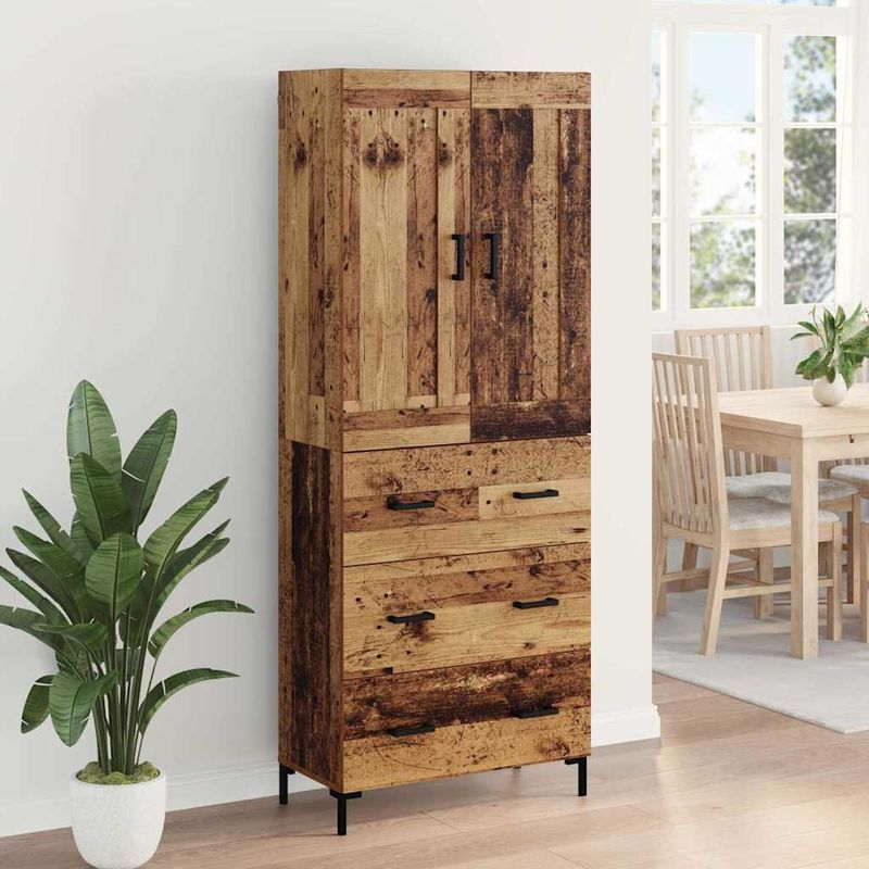 Casa si Gradina - Mobilier - Comode si corpuri - Corpuri bucatarie - Bufet cu sertar Lemn Vechi 69,5 x 34 x 180 cm Lemn compozit - Infinity.ro