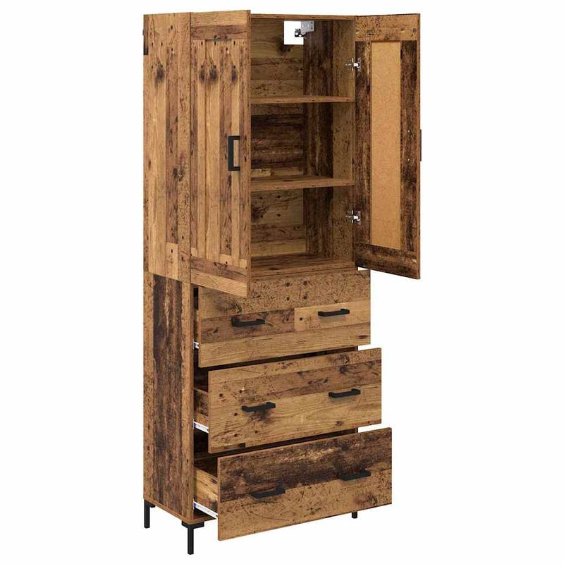 Casa si Gradina - Mobilier - Comode si corpuri - Corpuri bucatarie - Bufet cu sertar Lemn Vechi 69,5 x 34 x 180 cm Lemn compozit - Infinity.ro
