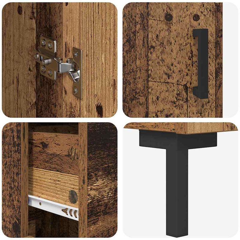 Casa si Gradina - Mobilier - Comode si corpuri - Corpuri bucatarie - Bufet cu sertar Lemn Vechi 69,5 x 34 x 180 cm Lemn compozit - Infinity.ro