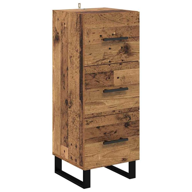 Casa si Gradina - Mobilier - Comode si corpuri - Corpuri bucatarie - Bufet cu sertar Lemn Vechi 34,5 x 34 x 180 cm Lemn compozit - Infinity.ro