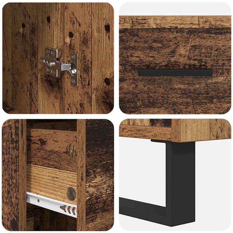 Casa si Gradina - Mobilier - Comode si corpuri - Corpuri bucatarie - Bufet cu sertar Lemn Vechi 34,5 x 34 x 180 cm Lemn compozit - Infinity.ro