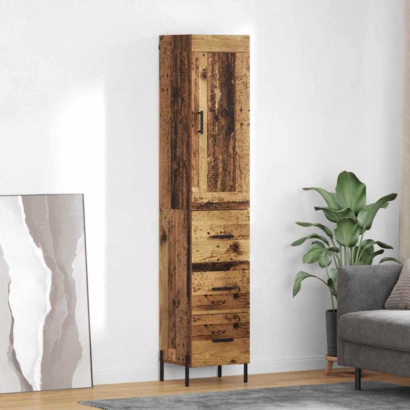 Casa si Gradina - Mobilier - Comode si corpuri - Corpuri bucatarie - Bufet cu sertar Lemn Vechi 34,5 x 34 x 180 cm Lemn compozit - Infinity.ro