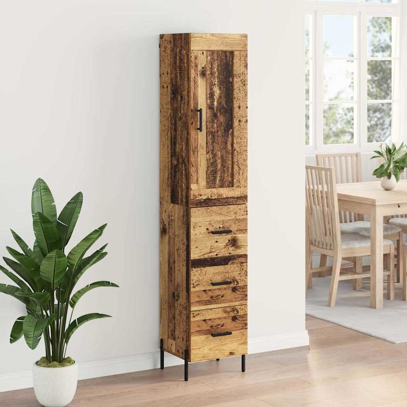 Casa si Gradina - Mobilier - Comode si corpuri - Corpuri bucatarie - Bufet cu sertar Lemn Vechi 34,5 x 34 x 180 cm Lemn compozit - Infinity.ro