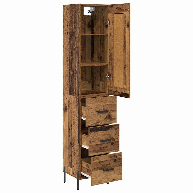 Casa si Gradina - Mobilier - Comode si corpuri - Corpuri bucatarie - Bufet cu sertar Lemn Vechi 34,5 x 34 x 180 cm Lemn compozit - Infinity.ro