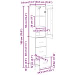 Casa si Gradina - Mobilier - Comode si corpuri - Corpuri bucatarie - Bufet cu sertar Lemn Vechi 34,5 x 34 x 180 cm Lemn compozit - Infinity.ro