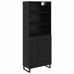 Casa si Gradina - Mobilier - Comode si corpuri - Comode - Bufet Pe perete cu sertar 2 pcs Stejar Negru Lemn compozit - Infinity.ro