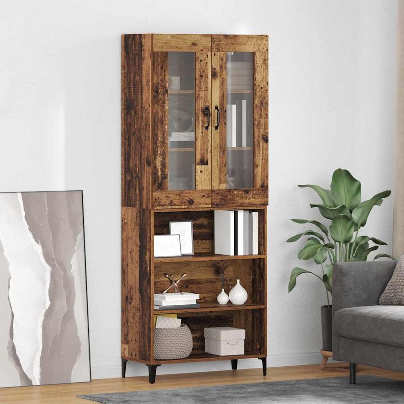 Casa si Gradina - Mobilier - Comode si corpuri - Corpuri bucatarie - Bufet Pe perete Lemn Vechi 69,5 x 34 x 180 cm Lemn compozit - Infinity.ro