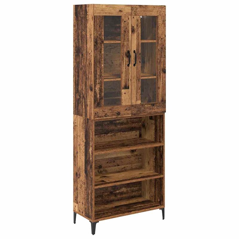 Casa si Gradina - Mobilier - Comode si corpuri - Corpuri bucatarie - Bufet Pe perete Lemn Vechi 69,5 x 34 x 180 cm Lemn compozit - Infinity.ro