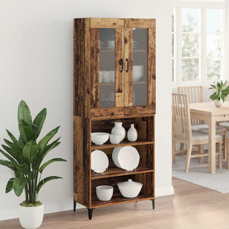 Casa si Gradina - Mobilier - Comode si corpuri - Corpuri bucatarie - Bufet Pe perete Lemn Vechi 69,5 x 34 x 180 cm Lemn compozit - Infinity.ro