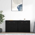Casa si Gradina - Mobilier - Comode si corpuri - Comode - Bufeturi 2 pcs Stejar Negru 70 x 35,5 x 67,5 cm Lemn compozit - Infinity.ro