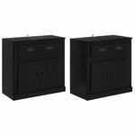 Casa si Gradina - Mobilier - Comode si corpuri - Comode - Bufeturi 2 pcs Stejar Negru 70 x 35,5 x 67,5 cm Lemn compozit - Infinity.ro