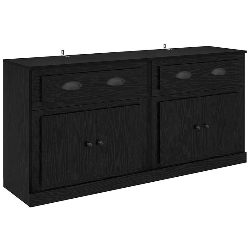 Casa si Gradina - Mobilier - Comode si corpuri - Comode - Bufeturi 2 pcs Stejar Negru 70 x 35,5 x 67,5 cm Lemn compozit - Infinity.ro
