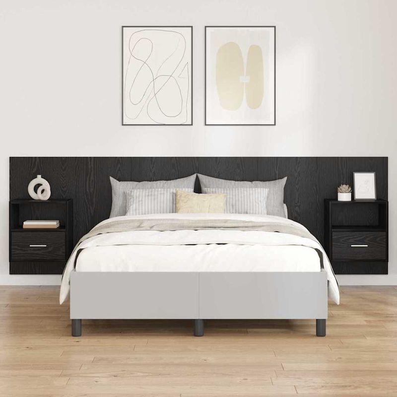 Casa si Gradina - Mobilier - Paturi si accesorii - Accesorii paturi - Tablie de pat LED Design Linii Crem 200 cm Tesatura - Infinity.ro