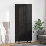 Casa si Gradina - Mobilier - Comode si corpuri - Comode - Bufet Pe perete cu sertar 2 pcs Stejar Negru Lemn compozit - Infinity.ro