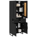 Casa si Gradina - Mobilier - Comode si corpuri - Comode - Bufet Pe perete cu sertar 2 pcs Stejar Negru Lemn compozit - Infinity.ro