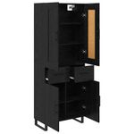 Casa si Gradina - Mobilier - Comode si corpuri - Comode - Bufet Pe perete cu sertar 2 pcs Stejar Negru Lemn compozit - Infinity.ro