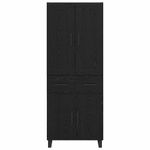 Casa si Gradina - Mobilier - Comode si corpuri - Comode - Bufet Pe perete cu sertar 2 pcs Stejar Negru Lemn compozit - Infinity.ro