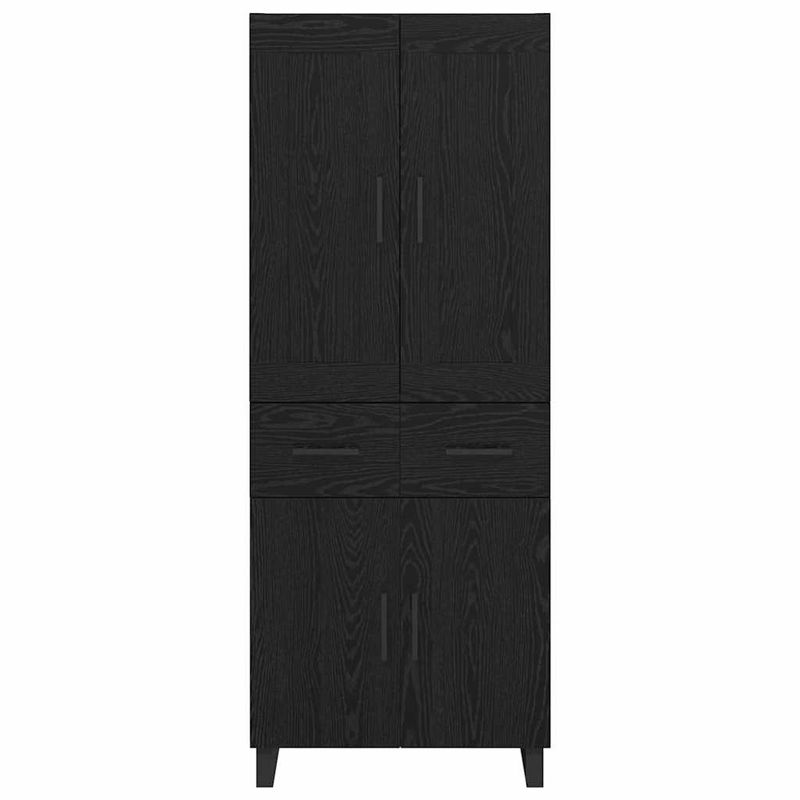 Casa si Gradina - Mobilier - Comode si corpuri - Comode - Bufet Pe perete cu sertar 2 pcs Stejar Negru Lemn compozit - Infinity.ro