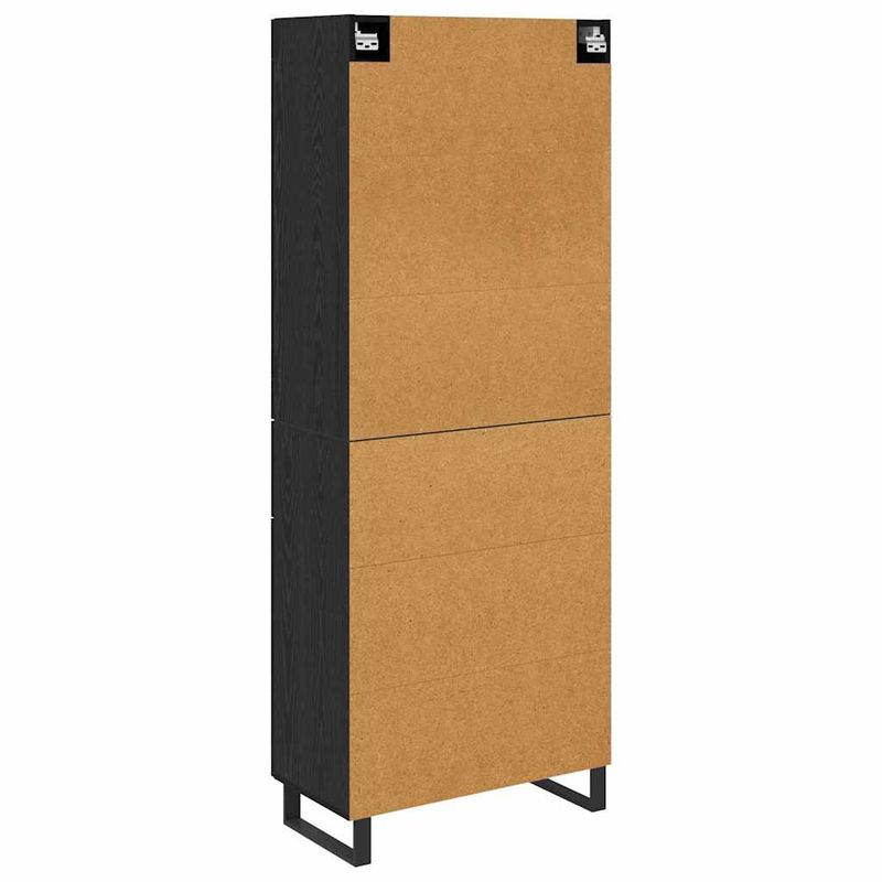 Casa si Gradina - Mobilier - Comode si corpuri - Comode - Bufet Pe perete cu sertar 2 pcs Stejar Negru Lemn compozit - Infinity.ro