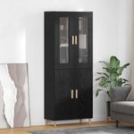 Casa si Gradina - Mobilier - Comode si corpuri - Comode - Bufet Pe perete 2 pcs Stejar Negru Lemn compozit - Infinity.ro