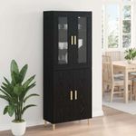 Casa si Gradina - Mobilier - Comode si corpuri - Comode - Bufet Pe perete 2 pcs Stejar Negru Lemn compozit - Infinity.ro