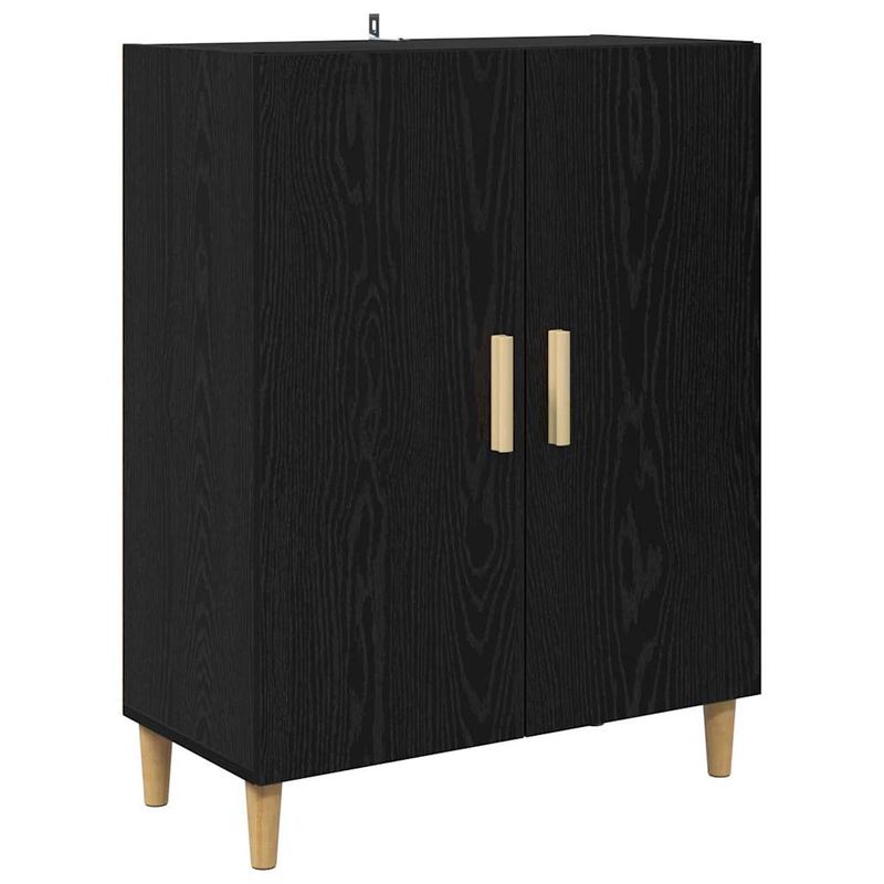 Casa si Gradina - Mobilier - Comode si corpuri - Comode - Bufet Pe perete 2 pcs Stejar Negru Lemn compozit - Infinity.ro