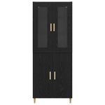 Casa si Gradina - Mobilier - Comode si corpuri - Comode - Bufet Pe perete 2 pcs Stejar Negru Lemn compozit - Infinity.ro