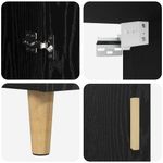 Casa si Gradina - Mobilier - Comode si corpuri - Comode - Bufet Pe perete 2 pcs Stejar Negru Lemn compozit - Infinity.ro