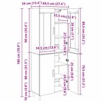 Casa si Gradina - Mobilier - Comode si corpuri - Comode - Bufet Pe perete 2 pcs Stejar Negru Lemn compozit - Infinity.ro