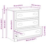 Casa si Gradina - Mobilier - Comode si corpuri - Comode - Bufeturi cu sertar 3 pcs Stejar Artizanal 210 x 35,5 x 67,5 cm - Infinity.ro