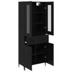 Casa si Gradina - Mobilier - Comode si corpuri - Corpuri bucatarie - Bufet Pe perete Stejar Negru 69,5 x 34 x 180 cm Lemn compozit - Infinity.ro