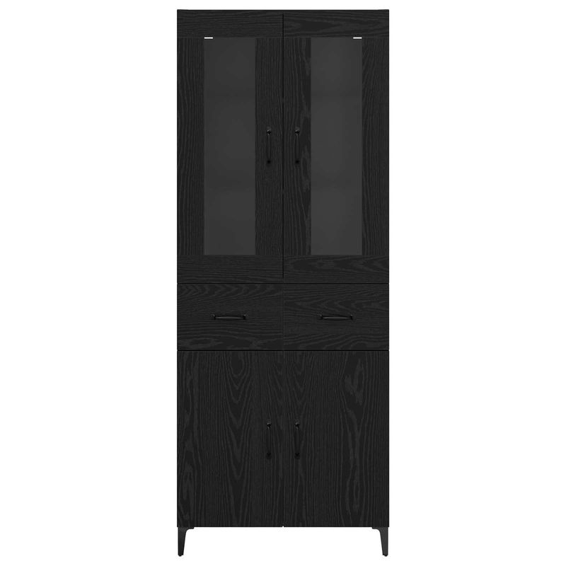 Casa si Gradina - Mobilier - Comode si corpuri - Comode - Bufet Pe perete Stejar Negru 69,5 x 34 x 180 cm Lemn compozit - Infinity.ro