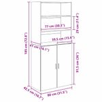 Casa si Gradina - Mobilier - Comode si corpuri - Comode - Bufet Lemn Vechi 80 x 42,5 x 185 cm Lemn compozit - Infinity.ro