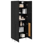 Casa si Gradina - Mobilier - Comode si corpuri - Comode - Bufet Pe perete 2 pcs Stejar Negru Lemn compozit - Infinity.ro