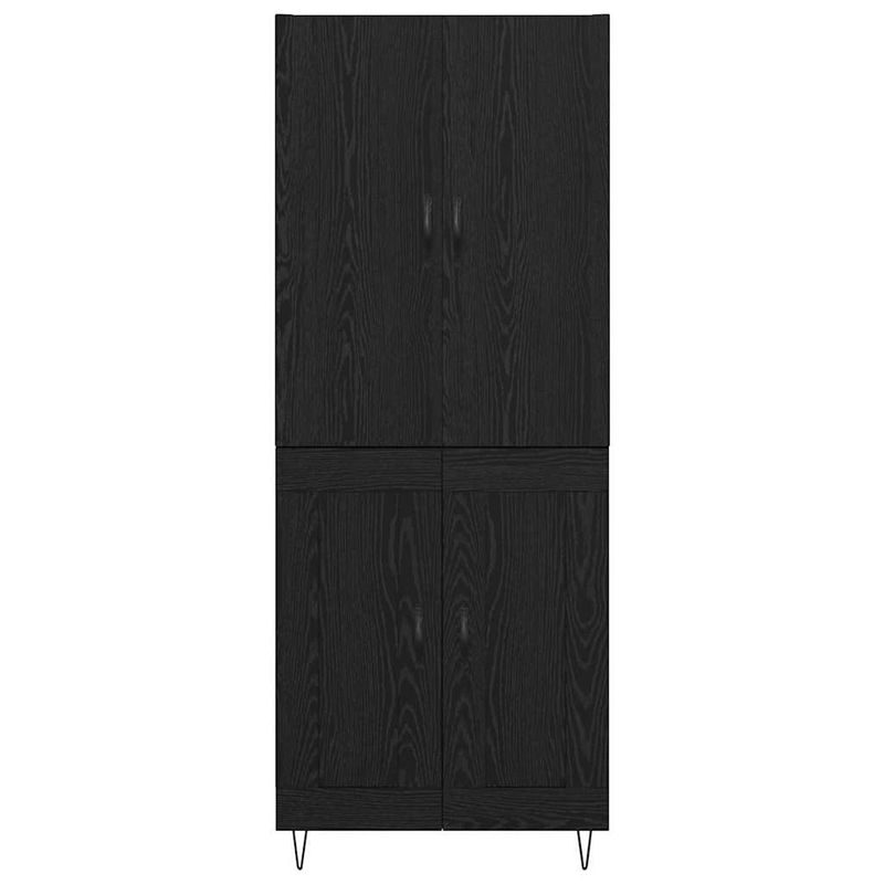 Casa si Gradina - Mobilier - Comode si corpuri - Comode - Bufet Pe perete 2 pcs Stejar Negru Lemn compozit - Infinity.ro