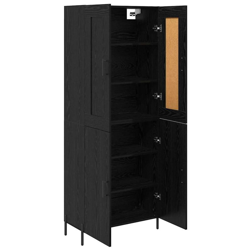 Casa si Gradina - Mobilier - Comode si corpuri - Comode - Bufet 2 pcs Stejar Negru 69,5 x 34 x 180 cm Lemn compozit - Infinity.ro
