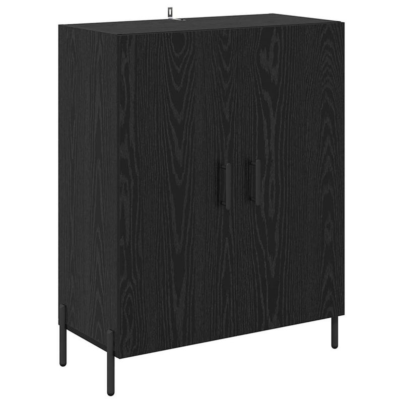 Casa si Gradina - Mobilier - Comode si corpuri - Comode - Bufet 2 pcs Stejar Negru 69,5 x 34 x 180 cm Lemn compozit - Infinity.ro