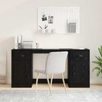 Casa si Gradina - Mobilier - Mese si birouri - Birouri - Birou cu dulap Stejar Negru 154,5 x 50 x 75 cm Lemn compozit - Infinity.ro