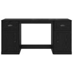 Casa si Gradina - Mobilier - Mese si birouri - Birouri - Birou cu dulap Stejar Negru 154,5 x 50 x 75 cm Lemn compozit - Infinity.ro