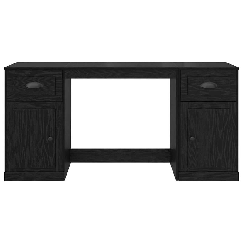 Casa si Gradina - Mobilier - Mese si birouri - Birouri - Birou cu dulap Stejar Negru 154,5 x 50 x 75 cm Lemn compozit - Infinity.ro