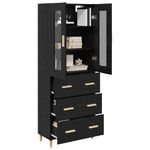Casa si Gradina - Mobilier - Comode si corpuri - Comode - Bufet Pe perete cu sertar 2 pcs Stejar Negru Lemn compozit - Infinity.ro