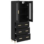 Casa si Gradina - Mobilier - Comode si corpuri - Comode - Bufet Pe perete cu sertar 2 pcs Stejar Negru Lemn compozit - Infinity.ro