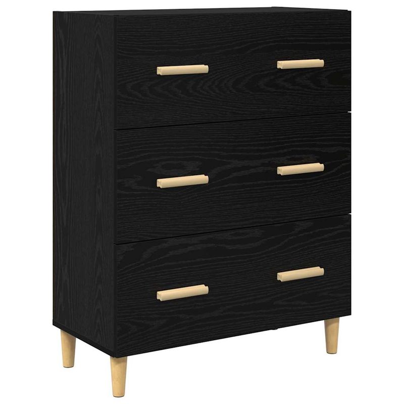 Casa si Gradina - Mobilier - Comode si corpuri - Comode - Bufet Pe perete cu sertar 2 pcs Stejar Negru Lemn compozit - Infinity.ro