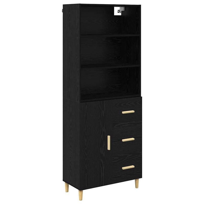 Casa si Gradina - Mobilier - Comode si corpuri - Corpuri bucatarie - Bufet 2 pcs Stejar Negru 69,5 x 34 x 180 cm Lemn compozit - Infinity.ro