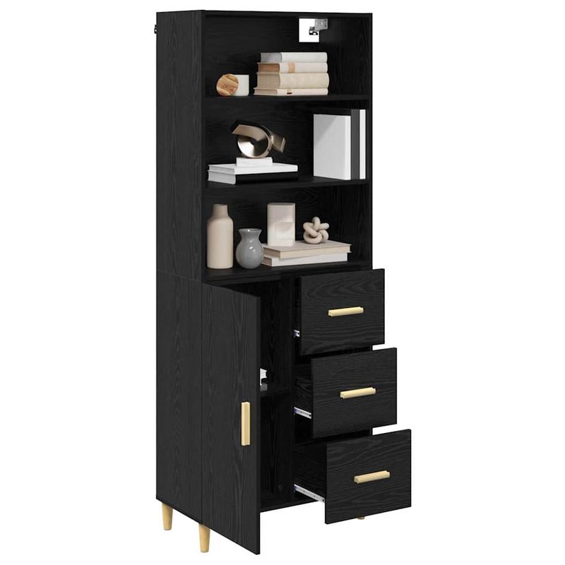 Casa si Gradina - Mobilier - Comode si corpuri - Corpuri bucatarie - Bufet 2 pcs Stejar Negru 69,5 x 34 x 180 cm Lemn compozit - Infinity.ro