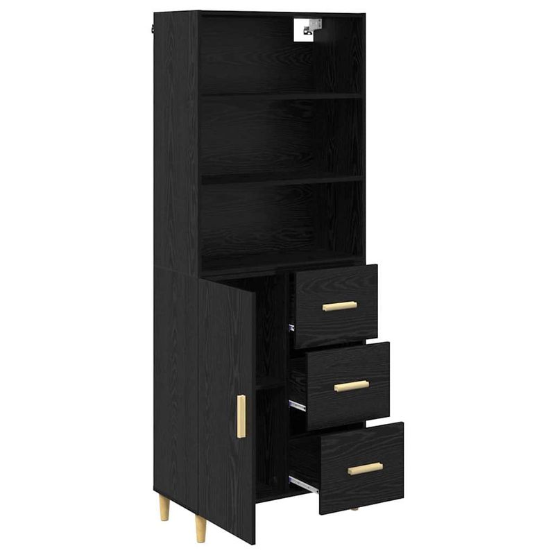 Casa si Gradina - Mobilier - Comode si corpuri - Corpuri bucatarie - Bufet 2 pcs Stejar Negru 69,5 x 34 x 180 cm Lemn compozit - Infinity.ro